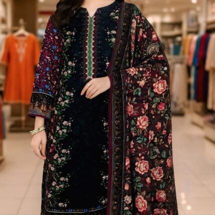 Coco by Zara Shahjahan – এমব্রয়ডার্ড লন থ্রি-পিস স্যুট